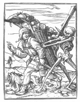 Holbein d. J.; Danse Macabre. XXXVII. The Pedlar