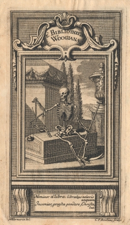Ex libris Moritz Carl Christian Woog. È Bibliotheca Woogiana. ca. 1740